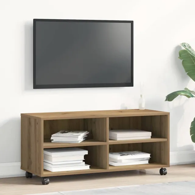 vidaXL TV-kast 90 x 35 x 40,5 cm Bruin Bewerkt hout