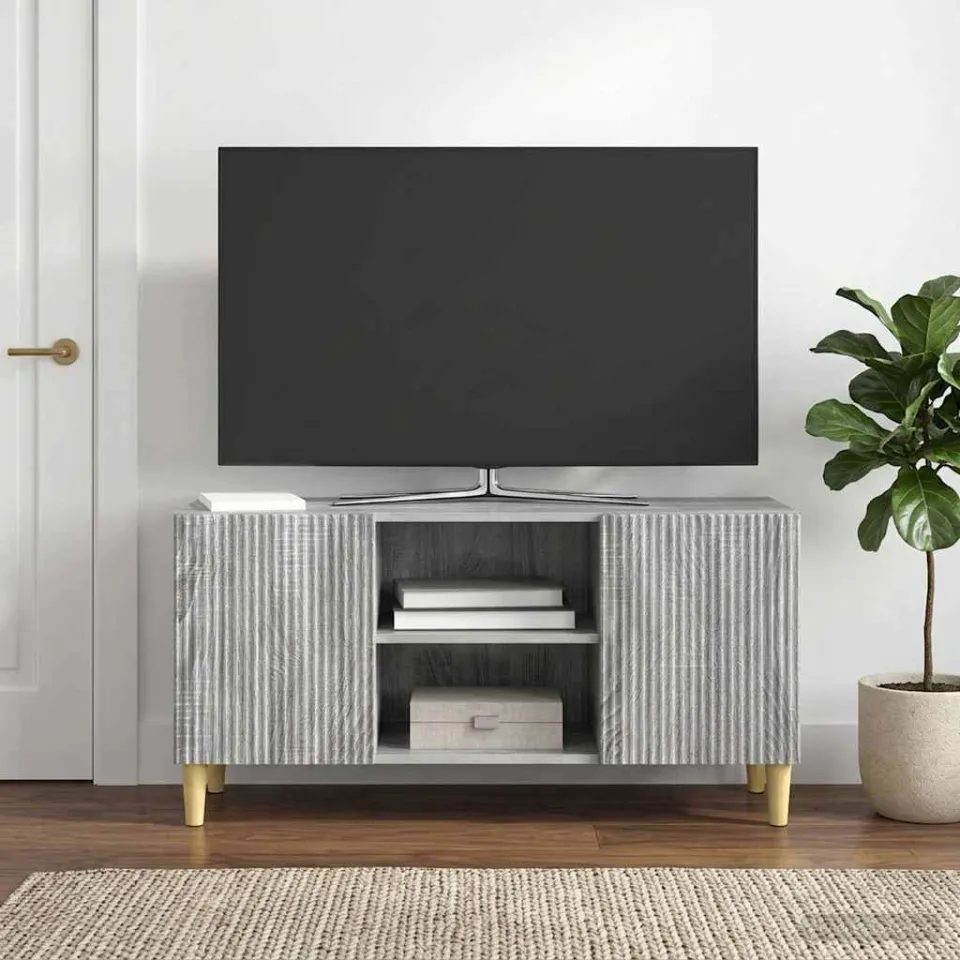 vidaXL TV-kast 102 x 34,5 x 50 cm Grijs sonoma Bewerkt hout, foto 4
