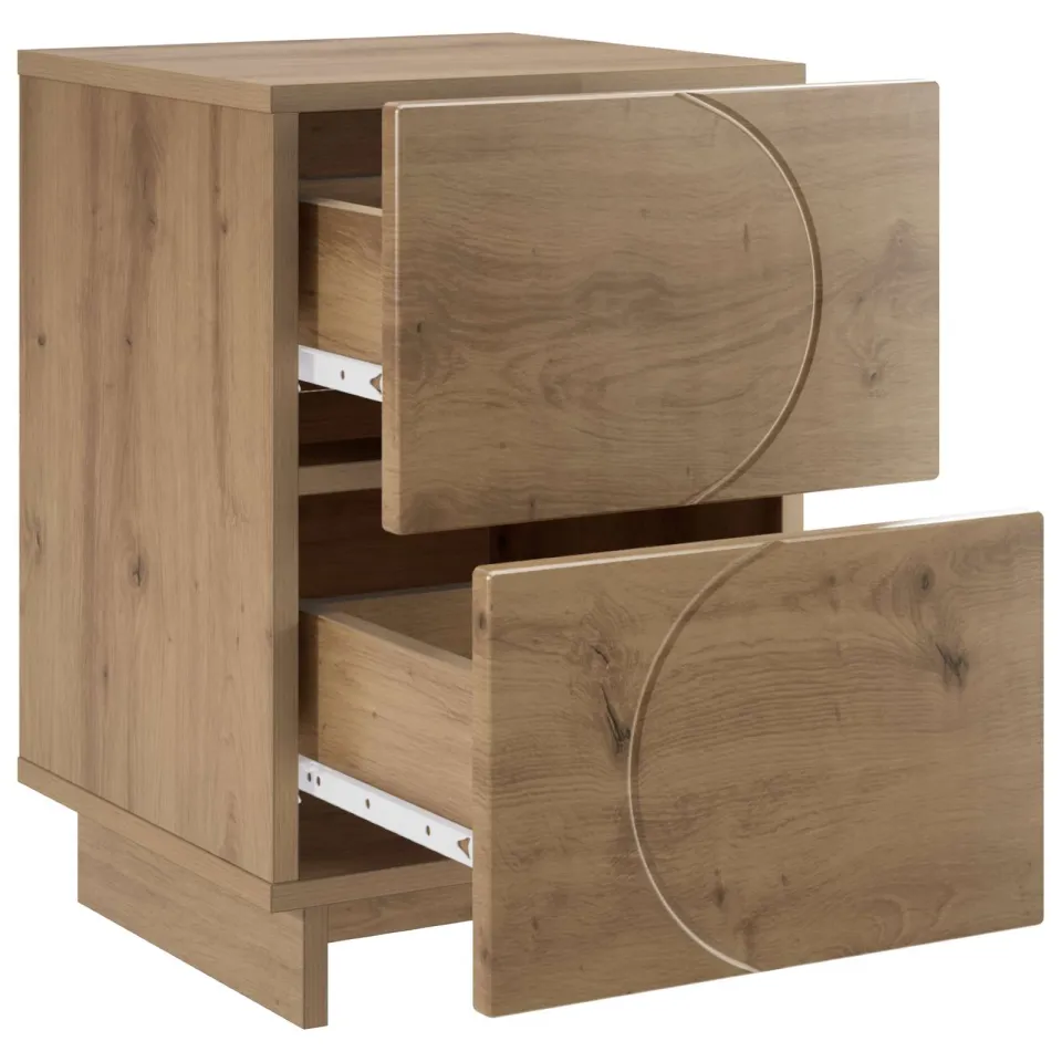 vidaXL Nachtkastje Artisan eiken 33,5 x 34,5 x 50 cm Bewerkt hout