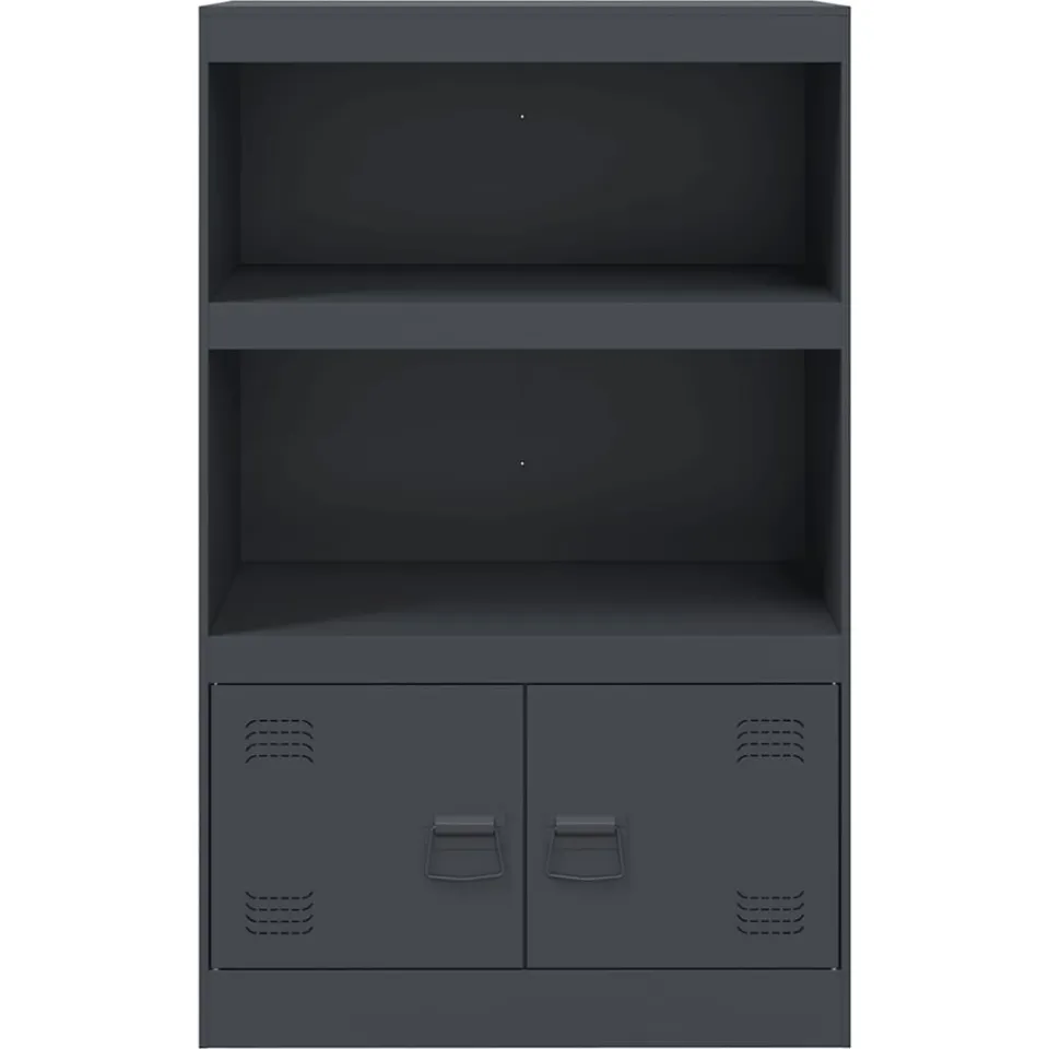 vidaXL Dressoir 67x39x107 cm staal antracietkleurig, foto 4