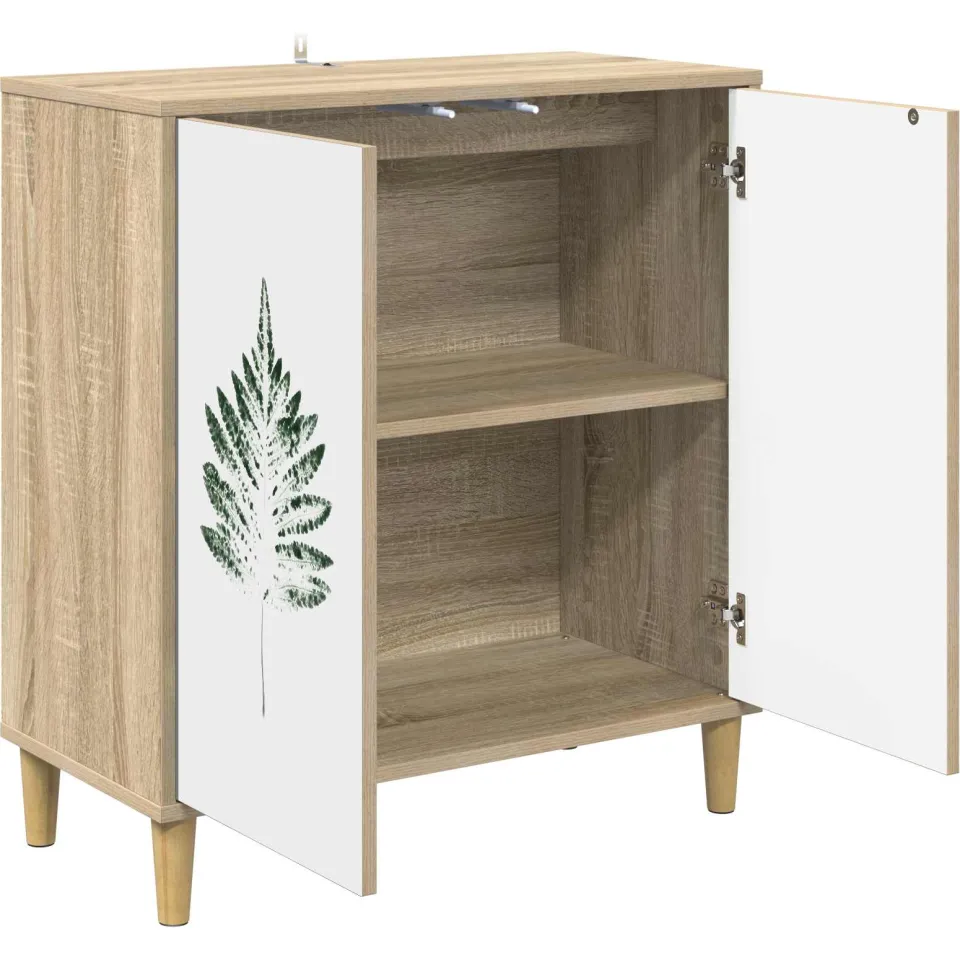 vidaXL Dressoir HANAU Sonoma 69 x 33 x 75 cm Bewerkt hout Bruin