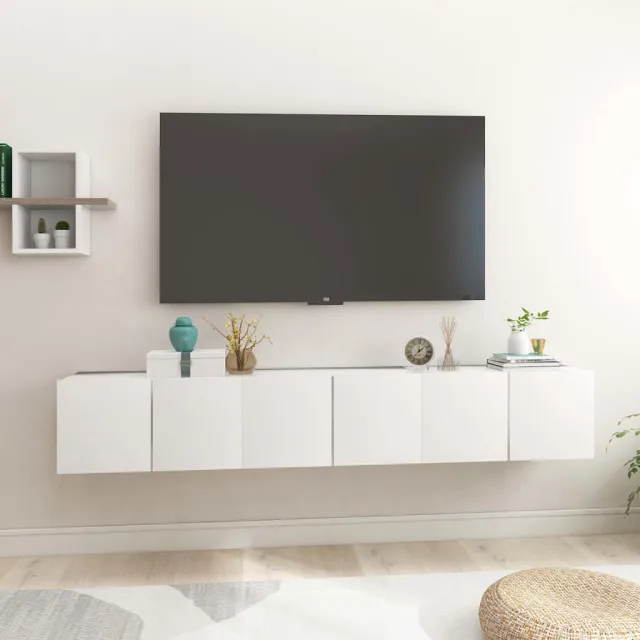 vidaXL TV-hangkasten 3 st 60x30x30 cm wit, foto 2