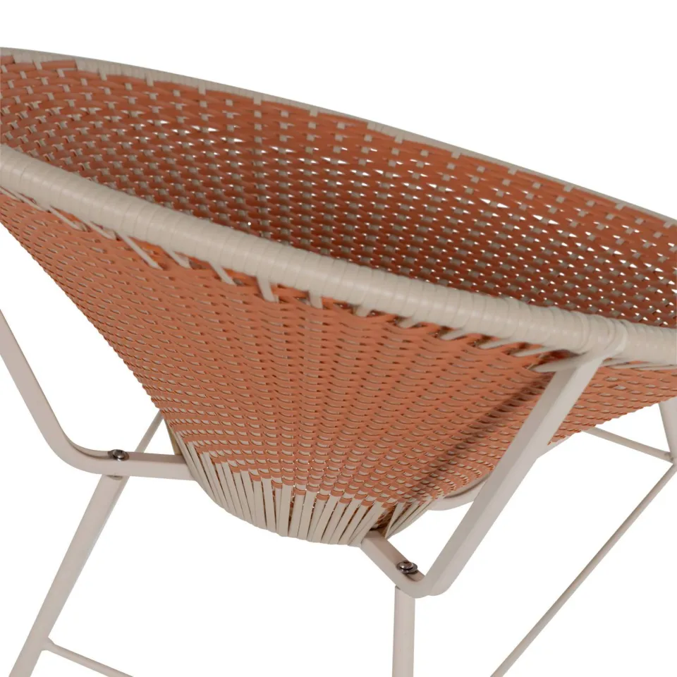 WOOOD Kazoun Loungestoel - Kunststof - Oranje - 81x73x71, foto 6
