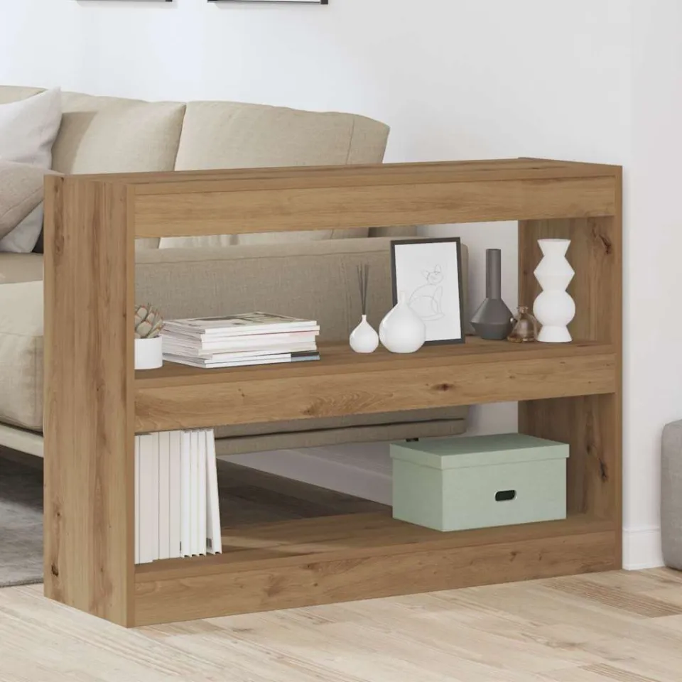 vidaXL Boekenkast 2-laags 100 x 30 x 72 cm Bewerkt hout bruin, foto 4
