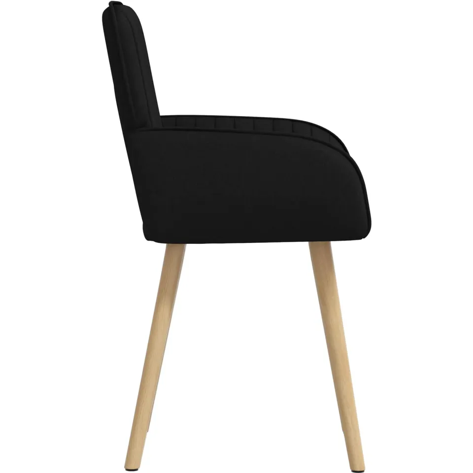 vidaXL Eettafelstoelen 2 st Stof Zwart 56,5 x 50 x 87,5 cm, foto 4