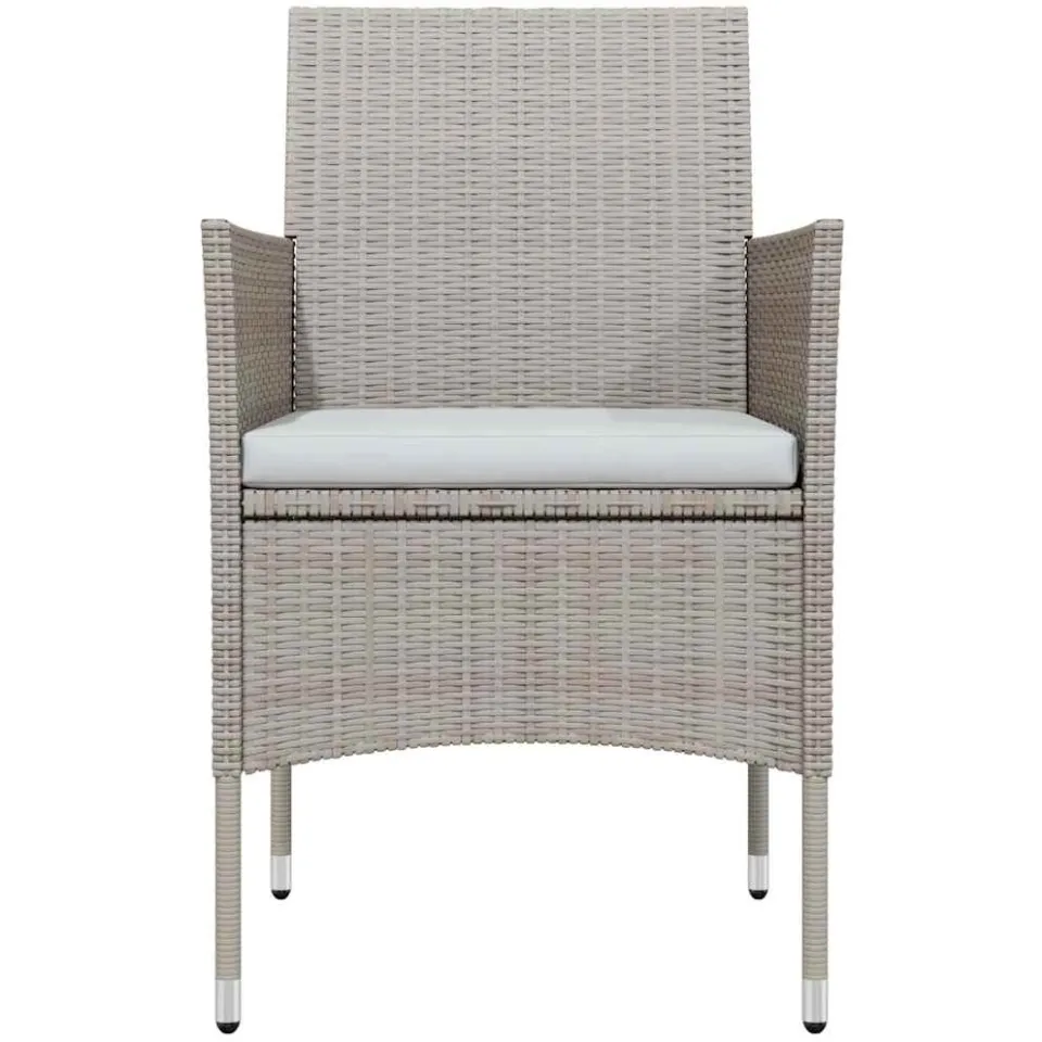 vidaXL 5-delige Tuinset met kussens beige en zwart, foto 4
