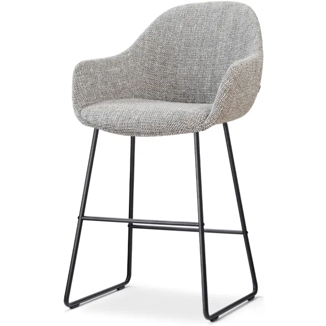 Nolon Nino-Mae barkruk grijs blend - zwart onderstel - 65 cm