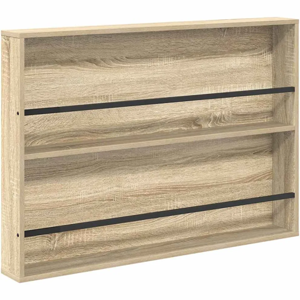 vidaXL Tijdschrift Rek Sonoma Eiken 100 x 12 x 70 cm Bewerkt hout, foto 3