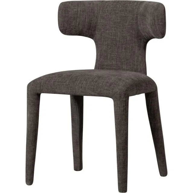 WOOOD Permit Eetkamerstoel - Geweven Stof - Espresso/Bruin - 78x52x53 cm