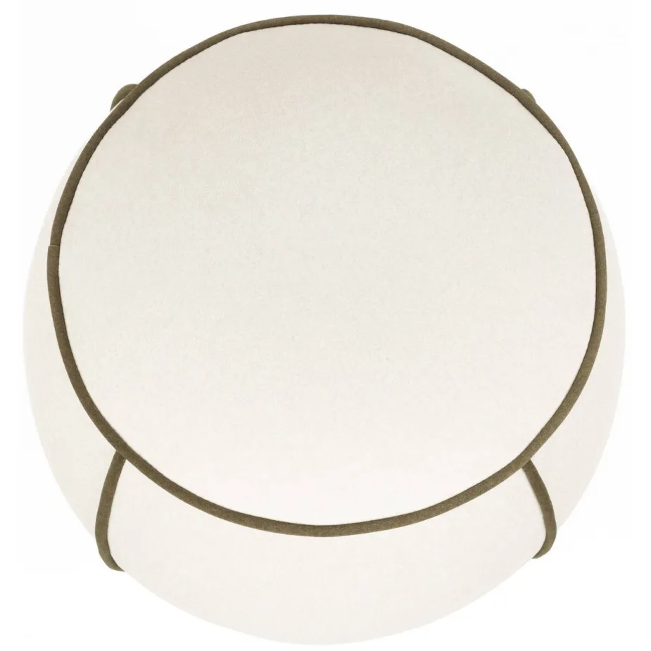 Housecraft Living Marina Poef Rond 45 cm Wit, foto 2