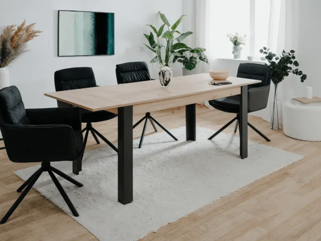 Mobistoxx Tomaka uitschuifbare eettafel artisan eik