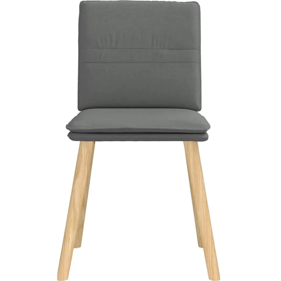 vidaXL Eetkamerstoelen 6 st stof donkergrijs grijs, foto 4