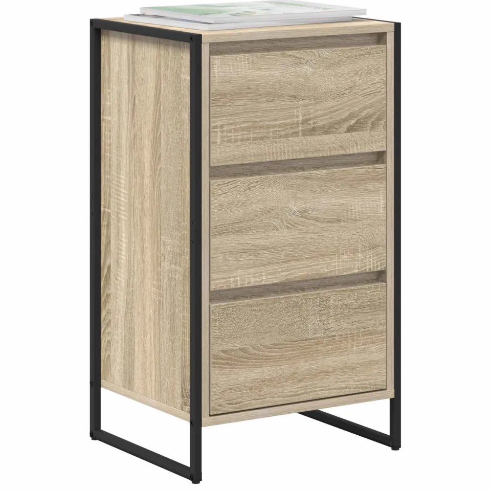 vidaXL Dressoir Sonoma Eiken 43 x 36 x 75,5 cm Bewerkt hout Bruin
