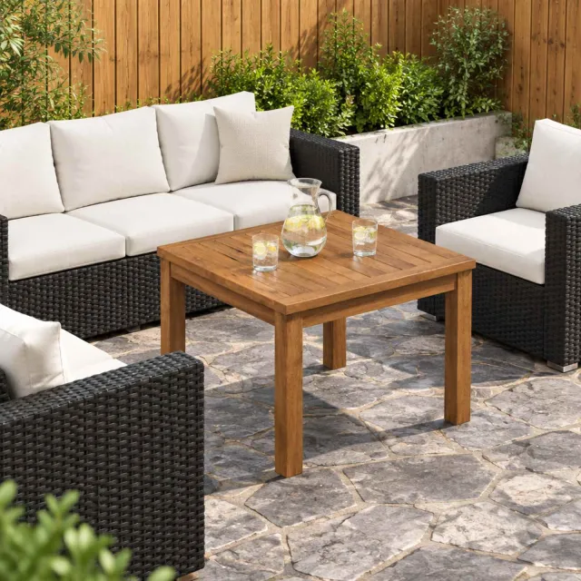 vidaXL Salontafel LAREN Naturel 49 x 48,5 x 36 cm Massief Acaciahout Bruin