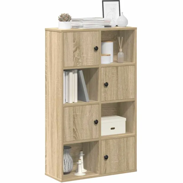 vidaXL Boekenkast 60x24x101,5 cm bewerkt hout sonoma eikenkleurig Bruin