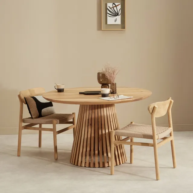 NOUS Living eetkamertafel Sansa (⌀120 cm) naturel, foto 2