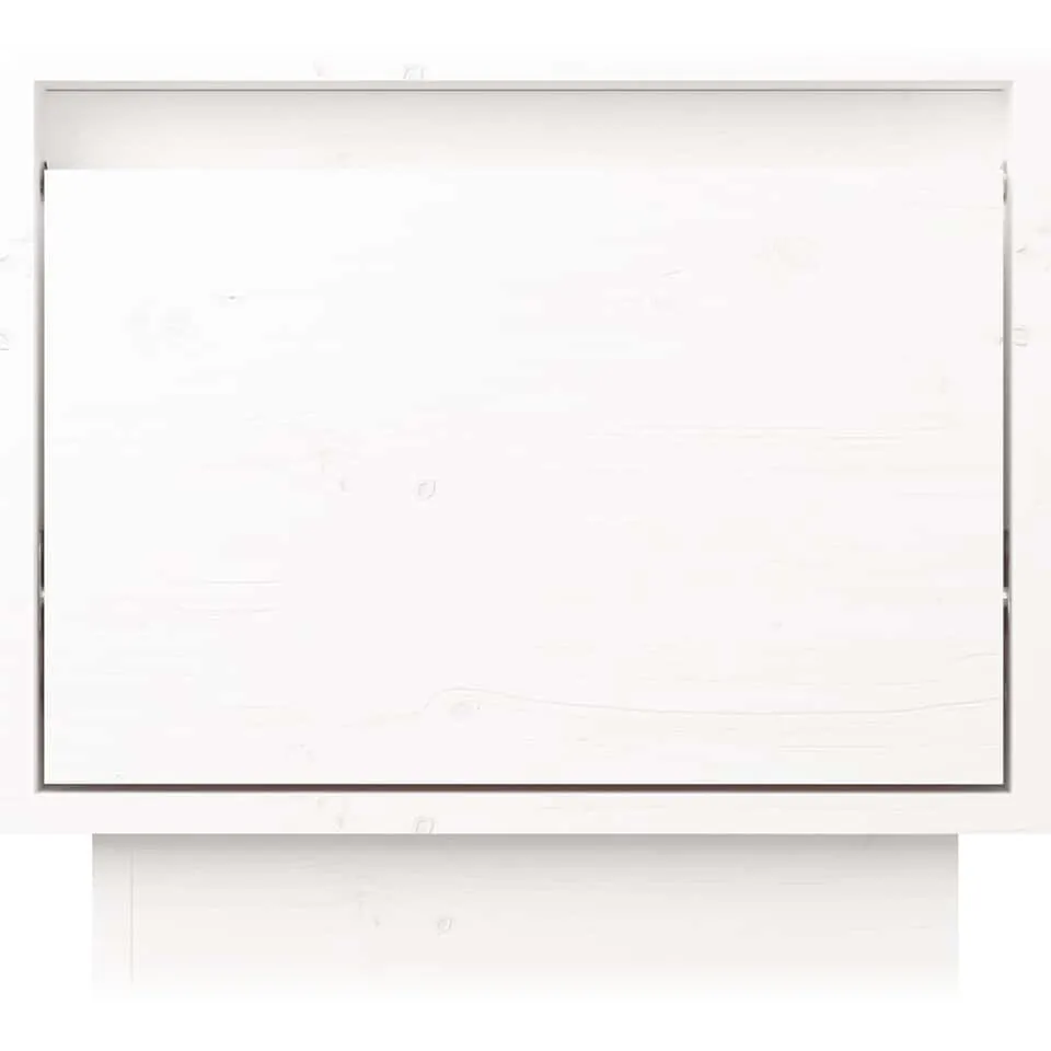 vidaXL Nachtkastjes 2 st 35x34x32 cm massief grenenhout wit, foto 4