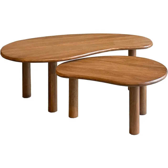 Goossens Salontafel Elan - 110 x 39 x 60 - mango - bruin - organisch