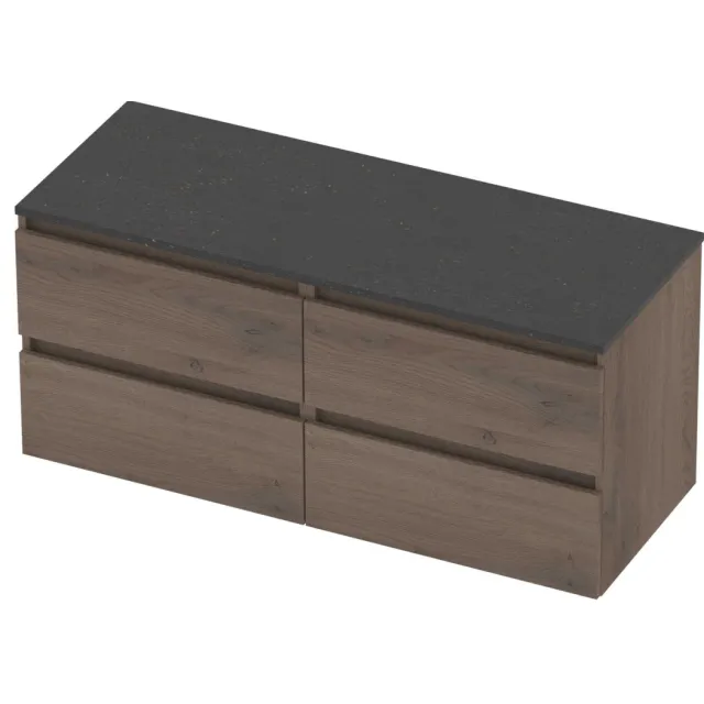Basic-Line Deck 46 Badmeubelset Greeploos 120x46x58 cm D46bsedo2x60 Dusk Oak Blue Stone Grijs