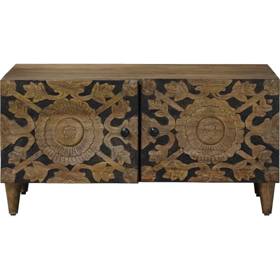 vidaXL Salontafel Bruin 80 x 50 x 40 cm Massief Mango Hout, foto 3