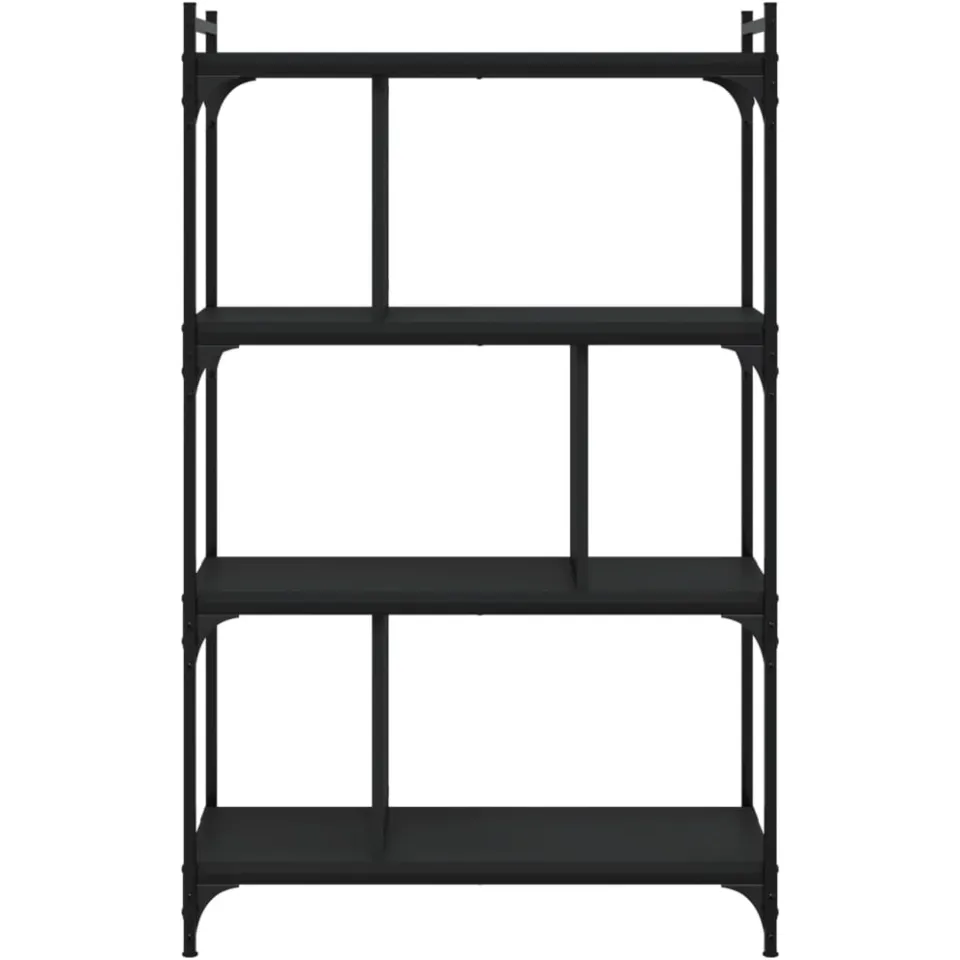 vidaXL Boekenkast 4-laags 76x32x123 cm bewerkt hout zwart, foto 4