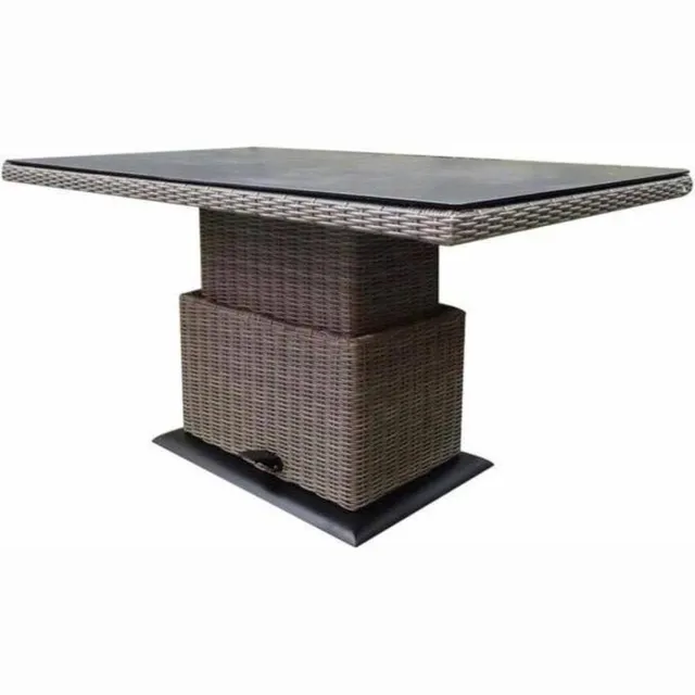 AVH-Collectie Miami–Florida lounge-diningtafel 140x85xH47-71 cm in hoogte verstelbaar grijs Bruin / Terre, Grijs