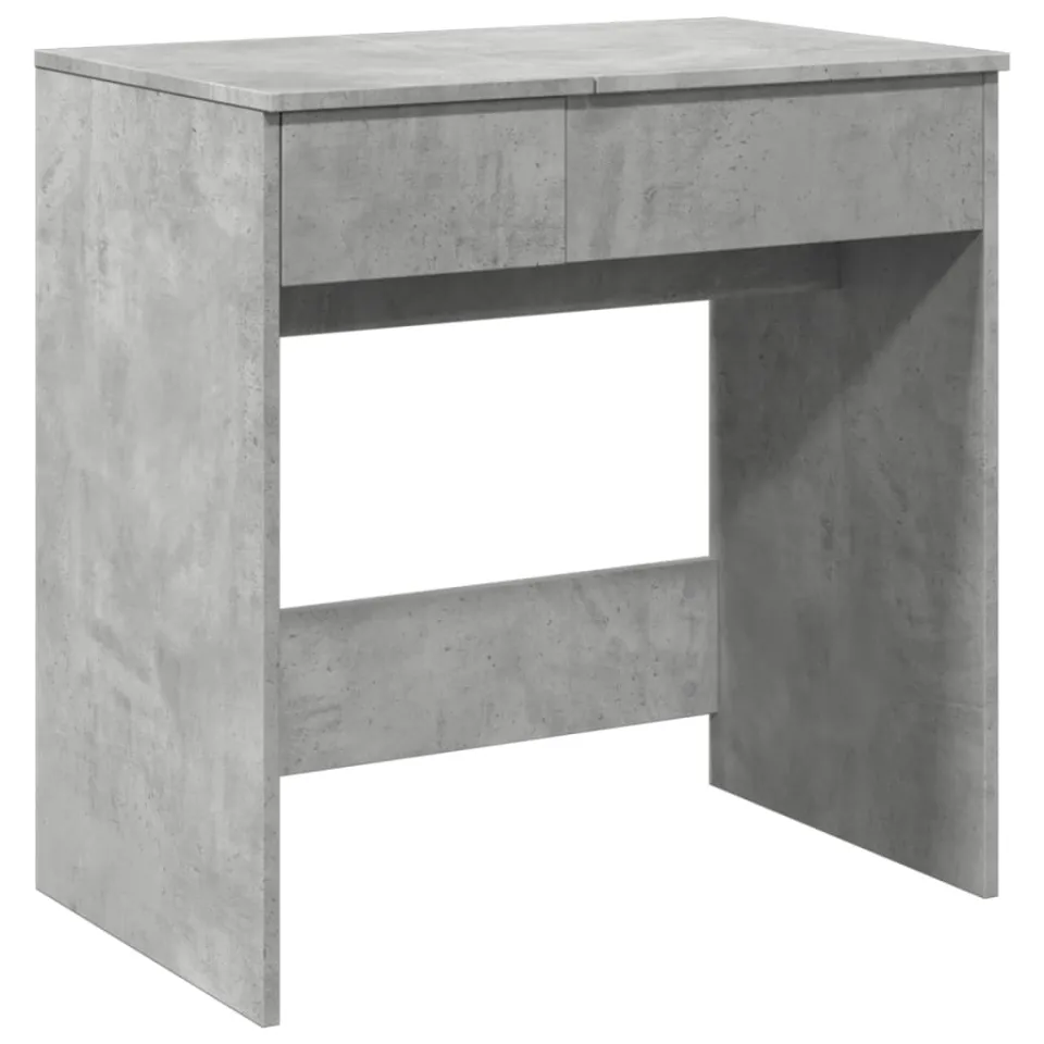 vidaXL Kaptafel met spiegel 73x46,5x120 cm betongrijs grijs, foto 3