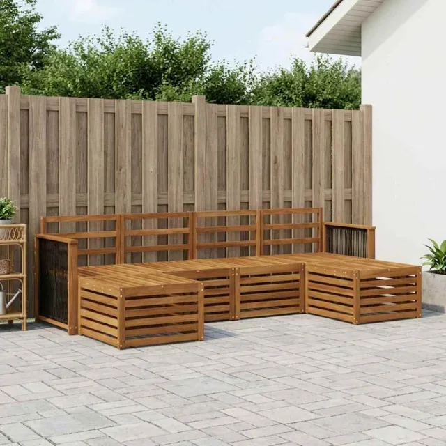 vidaXL Buiten bankenset 5 st 6-zits Naturel Massief Acaciahout