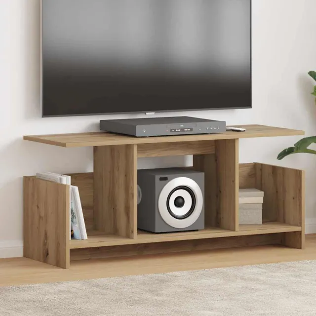 vidaXL TV-standaard 102 x 35 x 45 cm Artisan Eiken Bewerkt hout Bruin