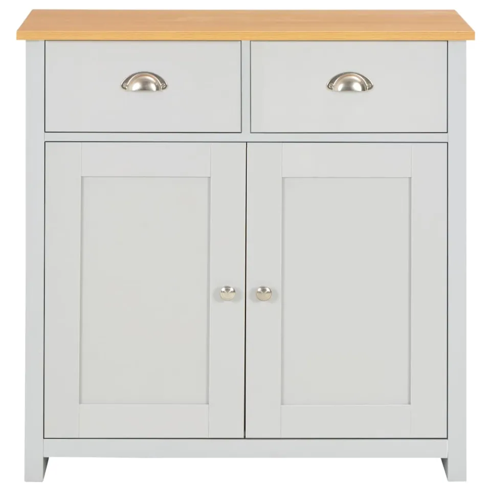vidaXL Dressoir 79x35x81 cm grijs, foto 3