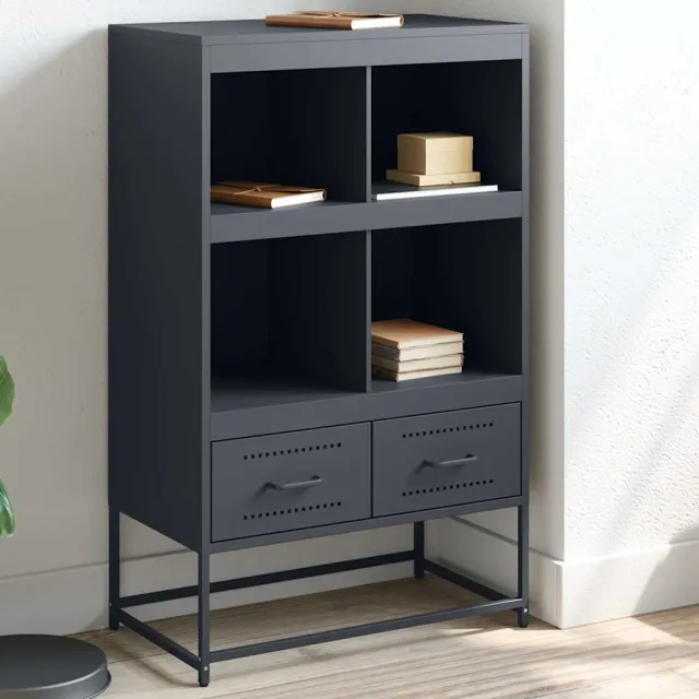 vidaXL Hoge kast 68x39x111,5 cm staal antracietkleurig, foto 2