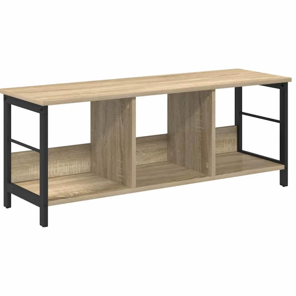 vidaXL Boekenkast 3-laags 102 x 32 x 40,5 cm Bewerkt hout Sonoma Eiken, foto 3
