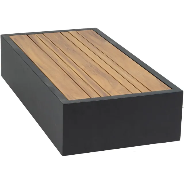 Normin Bijzettafel Fosega 40x77cm | Wood/Matt Black | Aluminium Hout