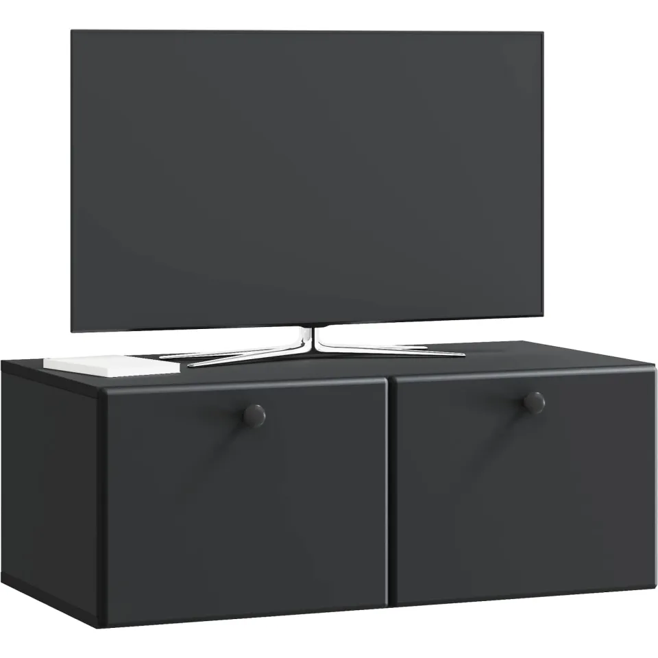 vidaXL Wandbeugel TV-kast 78,5 x 41 x 30 cm Zwart Bewerkt hout
