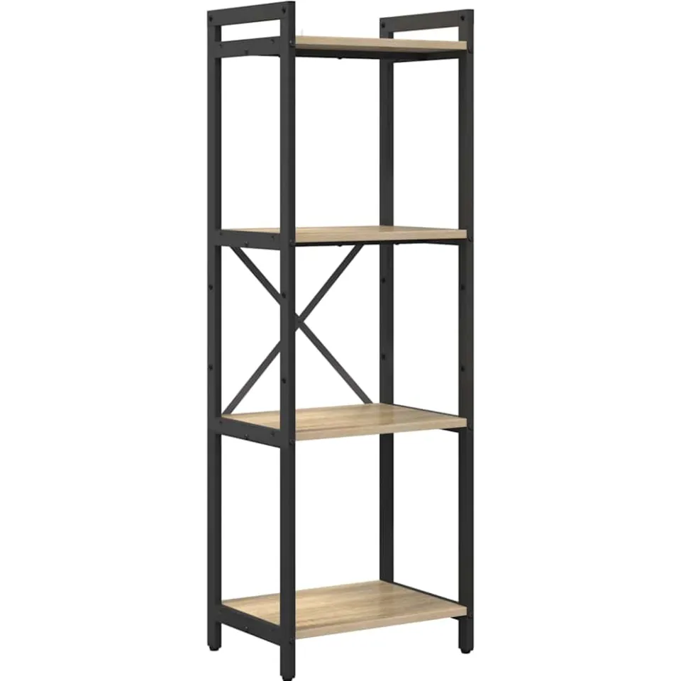 vidaXL Boekenkast 40 x 30 x 119 cm Bewerkt hout Sonoma Eiken, foto 3