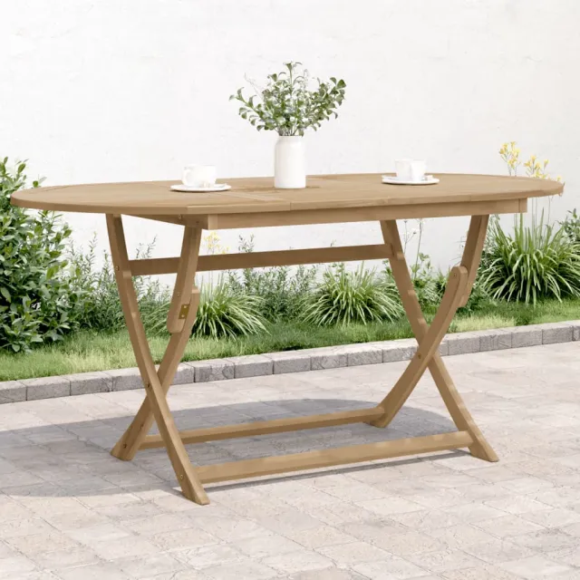 vidaXL Tuintafel inklapbaar 160x85x75 cm massief acaciahout Bruin