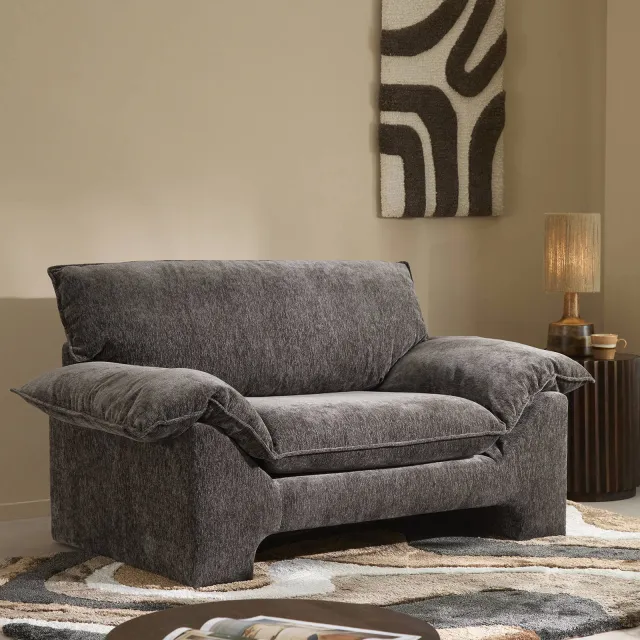 NOUS Living loveseat Woodstock donkerbruin, foto 2