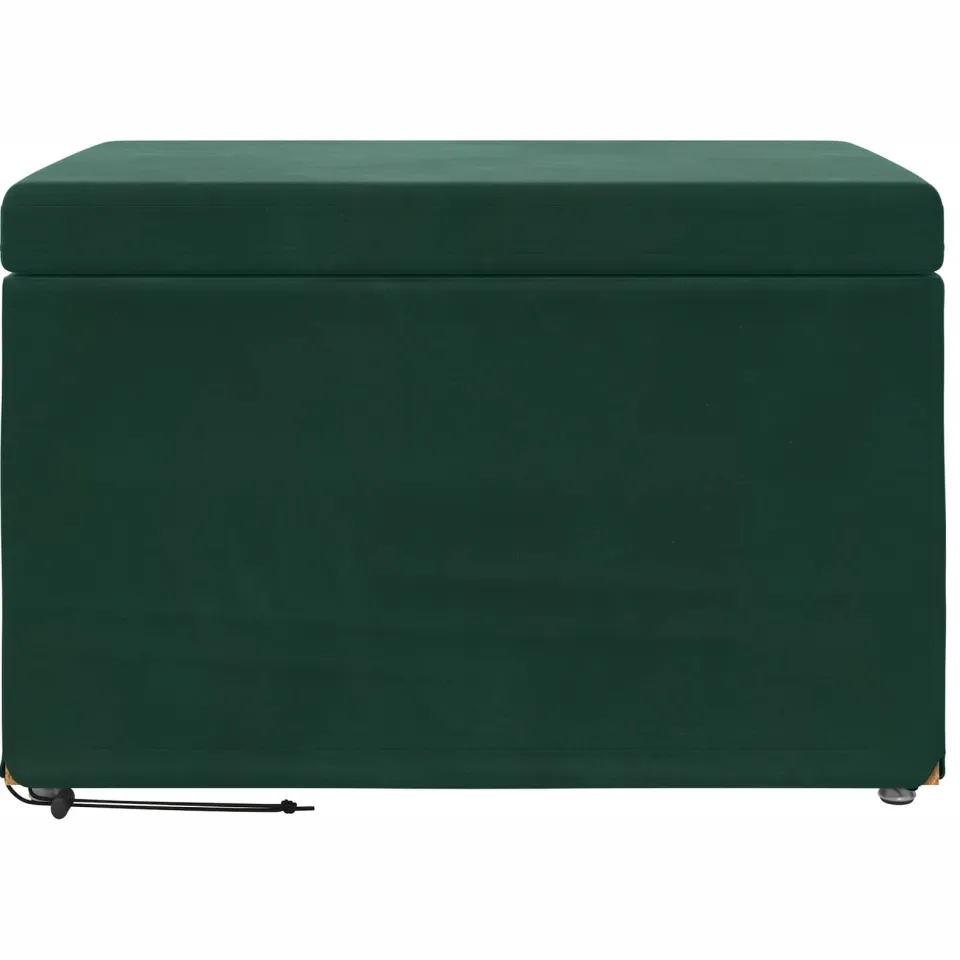 vidaXL Kruk Donkergroen 61 x 41 x 40 cm Velvet en Gefabriceerd Hout