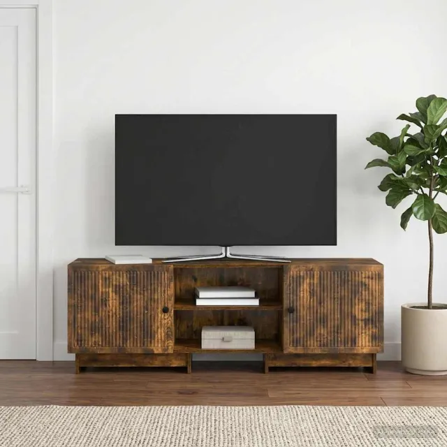 vidaXL TV-kast 150 x 31 x 50 cm Gerookt eiken Geconstrueerd hout, foto 2