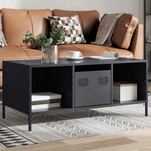 vidaXL Salontafel 101,5x50x43,5 cm koudgewalst staal antracietkleurig, foto 2