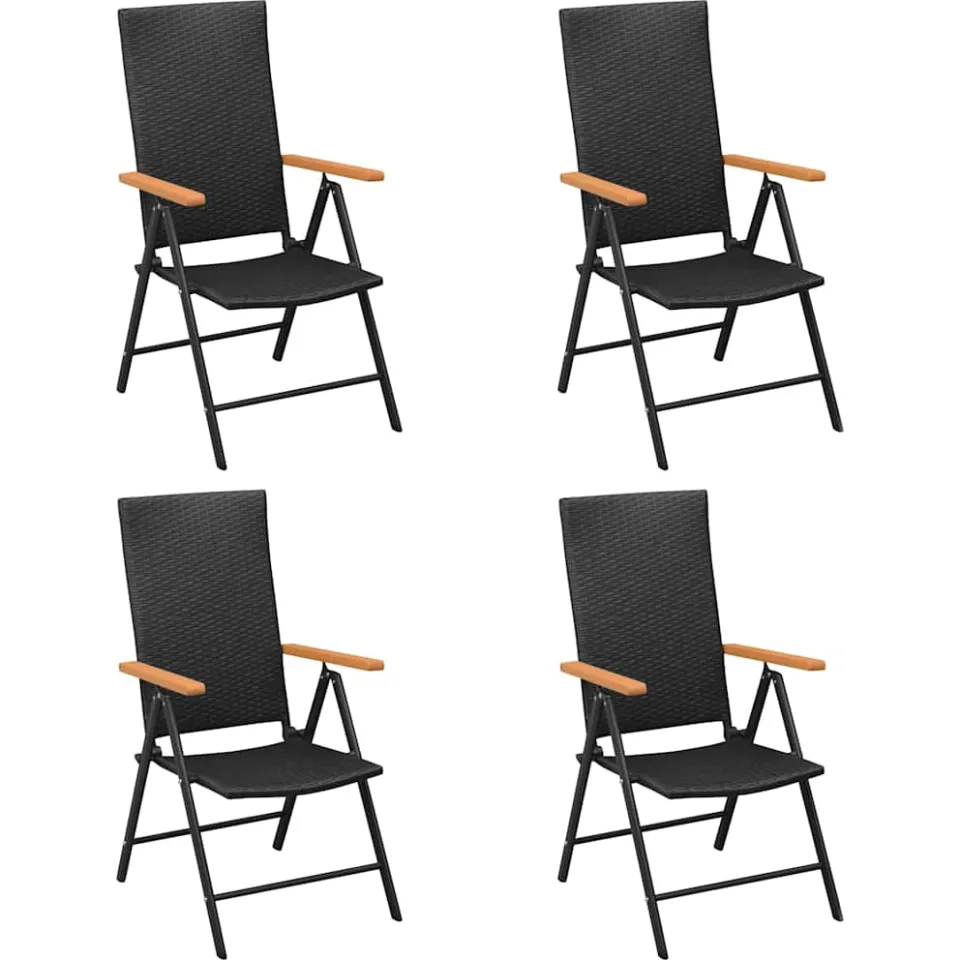 vidaXL 5-delige Tuinset zwart en bruin