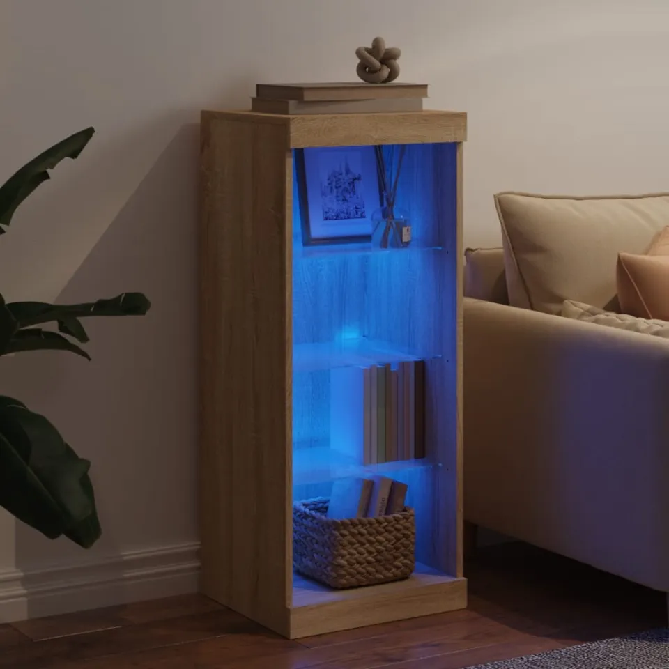 vidaXL Dressoir met LED-verlichting 41x37x100 cm sonoma eikenkleurig, foto 3