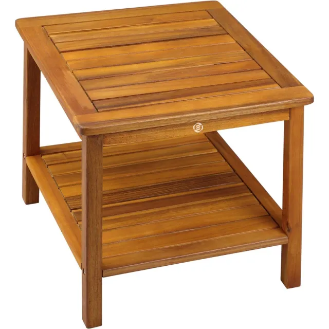 Equivera Bijzettafel Buiten - Bijzettafel Tuin - Salontafel Buiten - Salontafel Tuin - Koffietafel Buiten - Voor Binnen en Buiten - Must Have Voor Jouw Tuin! Bruin