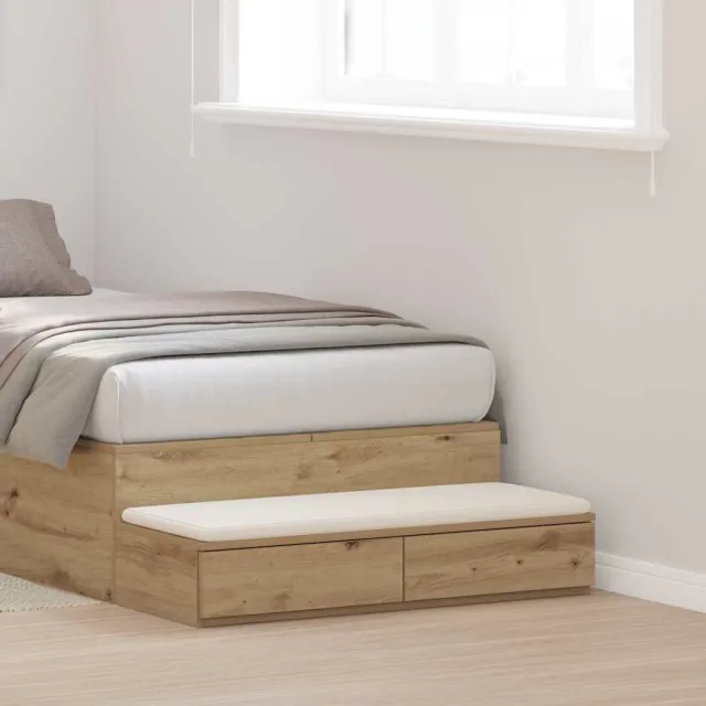 vidaXL Bedlades Artisan Eiken 100 x 36,5 x 16,5 cm Bewerkt hout, foto 2