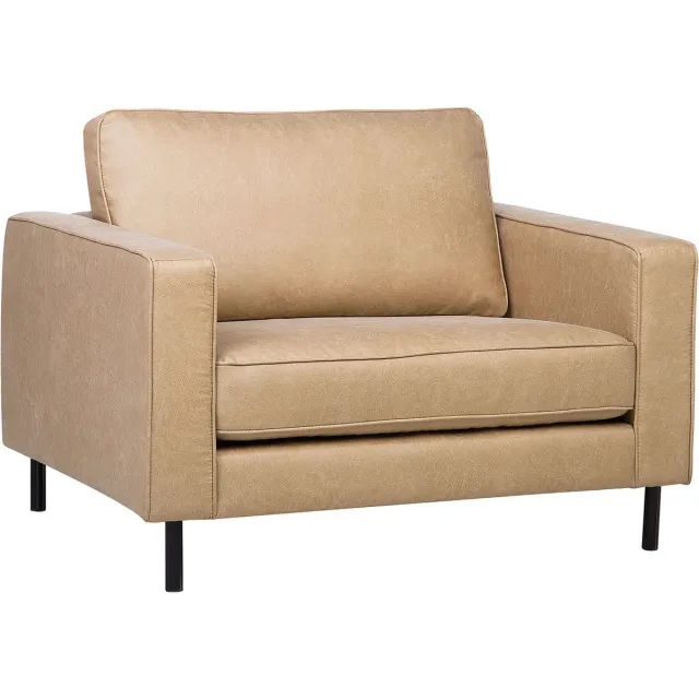 Beliani SAVALEN - Fauteuil - Beige - Kunstleer