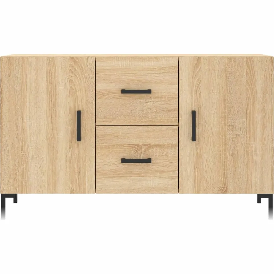 vidaXL Dressoir 100x36x60 cm bewerkt hout sonoma eikenkleurig, foto 4