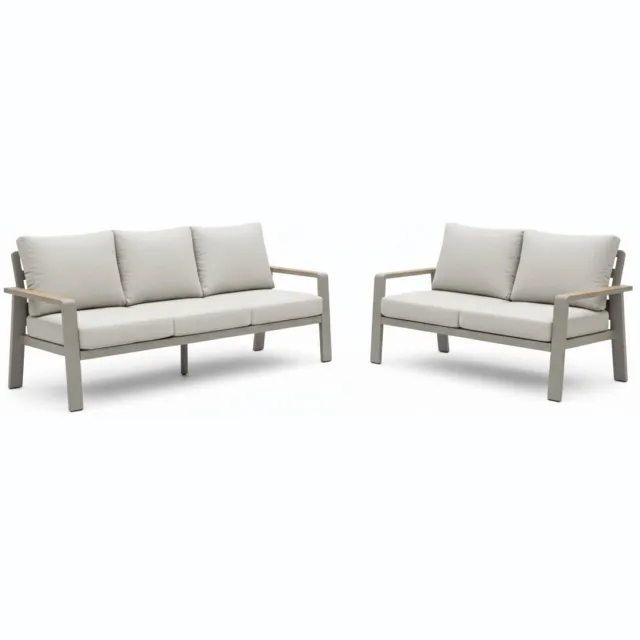 Belito Birmingham Loungeset Nr.6 - Taupe Aluminium - 5 personen Antraciet