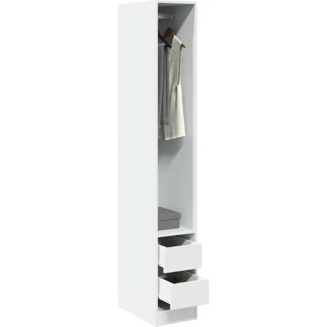 vidaXL Kledingkast 30x50x200 cm bewerkt hout wit