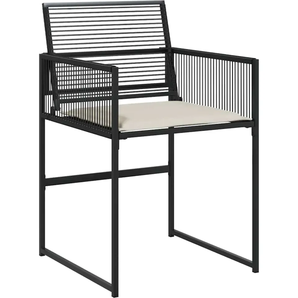 vidaXL 9-delige Tuinset poly rattan zwart, foto 4