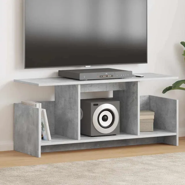 vidaXL TV-standaard 102 x 35 x 45 cm Beton Grijs Bewerkt hout